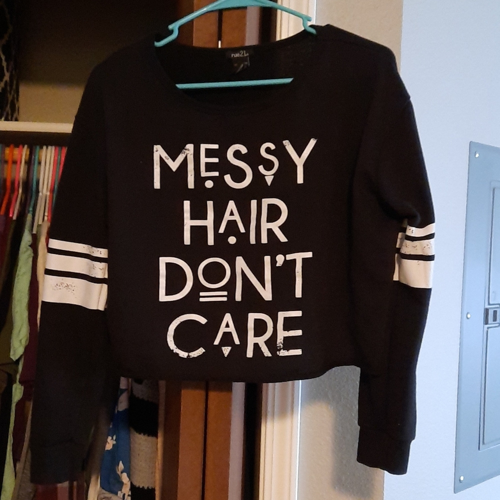 Rue21 Black and White Crop Top